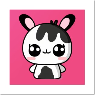 Cow Bunny Cutie Posters and Art